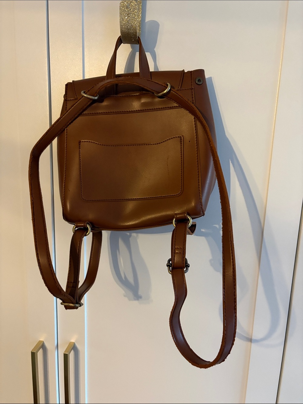 Faux leather mini backpack - Picture 2 of 8